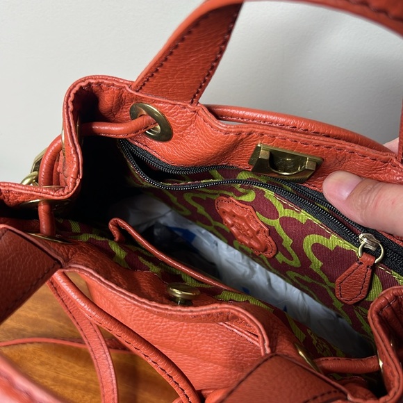 Burnt Orange Oryani Shoulder Crossbody Bucket Purse - Picture 4 of 7